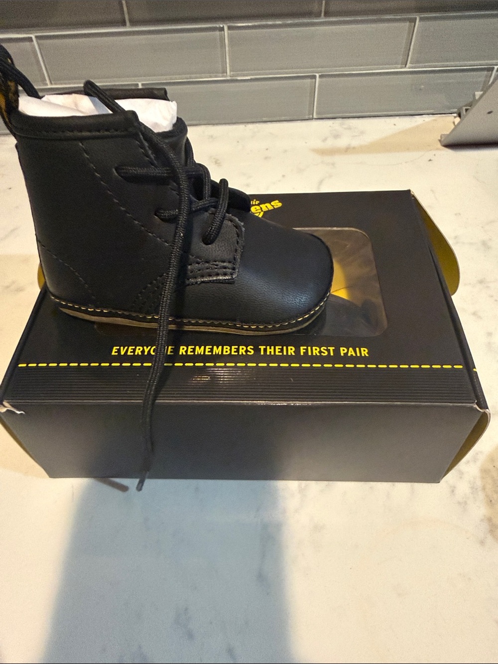 Dr. Martens Kids Black Lace-Up First Boot